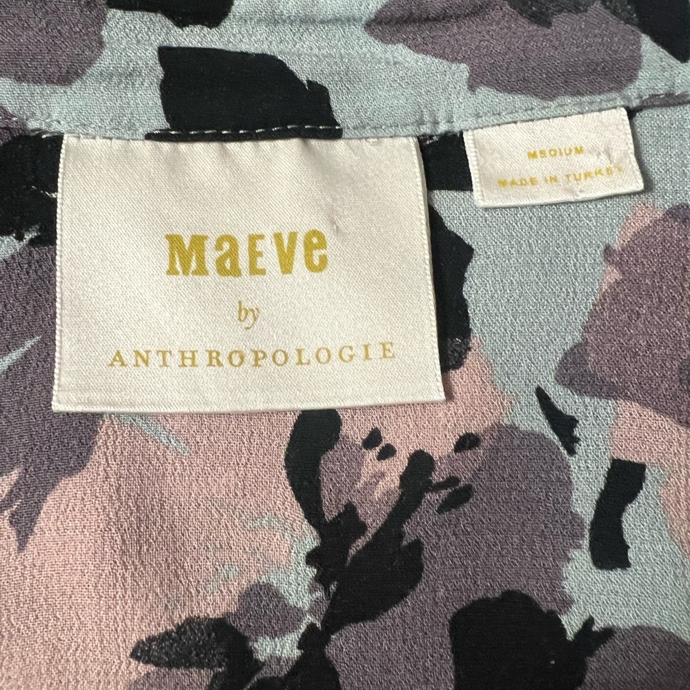 Maeve Anthropologie blue tunic long flowy blouse - Picture 5 of 7